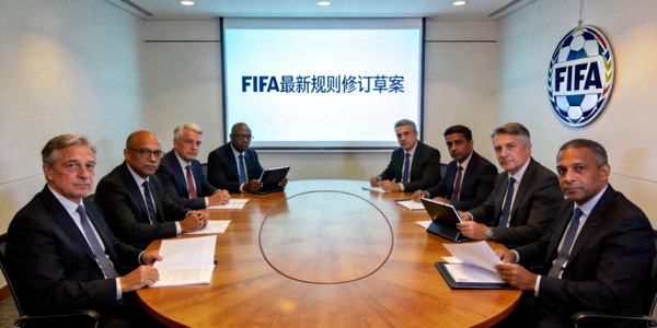 国际足联FIFA最新规则修订会议现场 - 官员讨论画面